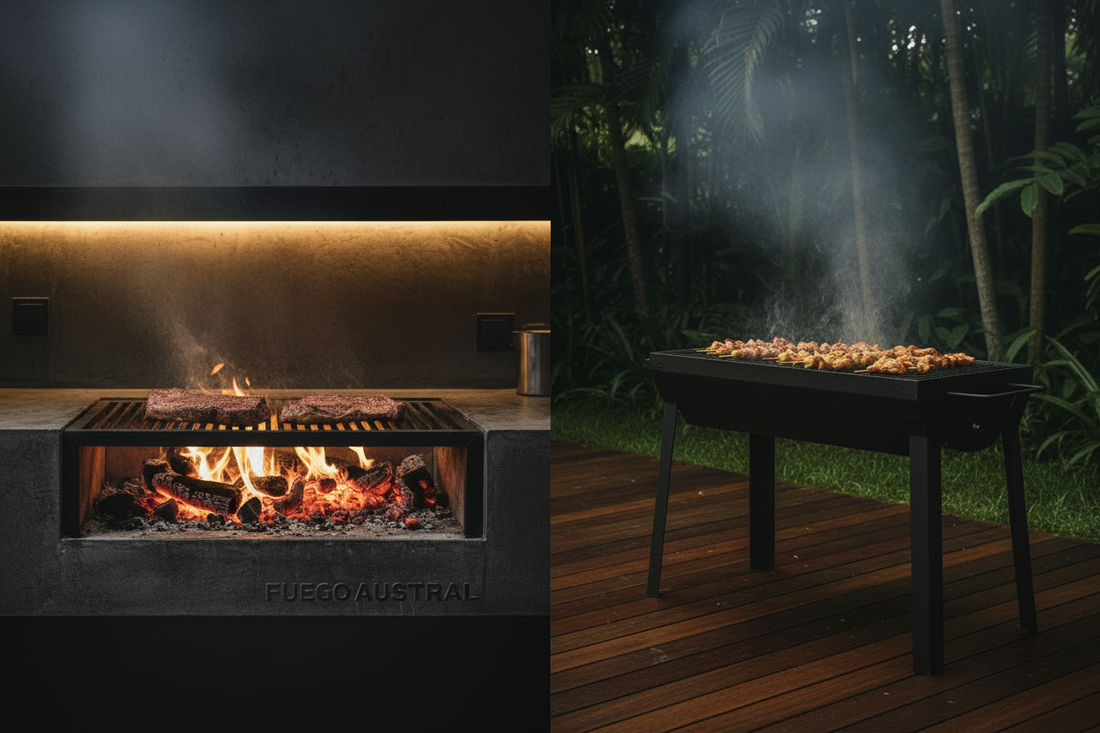 Parrilla empotrada o con patas: cuál te conviene de verdad