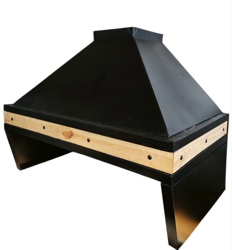 Campana Extractora para Quincho borde frontal madera — Quincho Experto | PARRILLATE