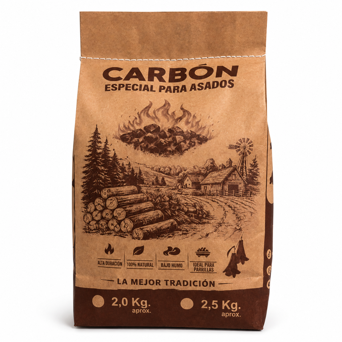 Carbón Especial para Asado — Bolsa 2 a 2,5 kg