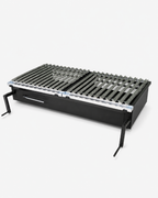 Detalle de la parrilla doble con manivela doble — PARRILLATE