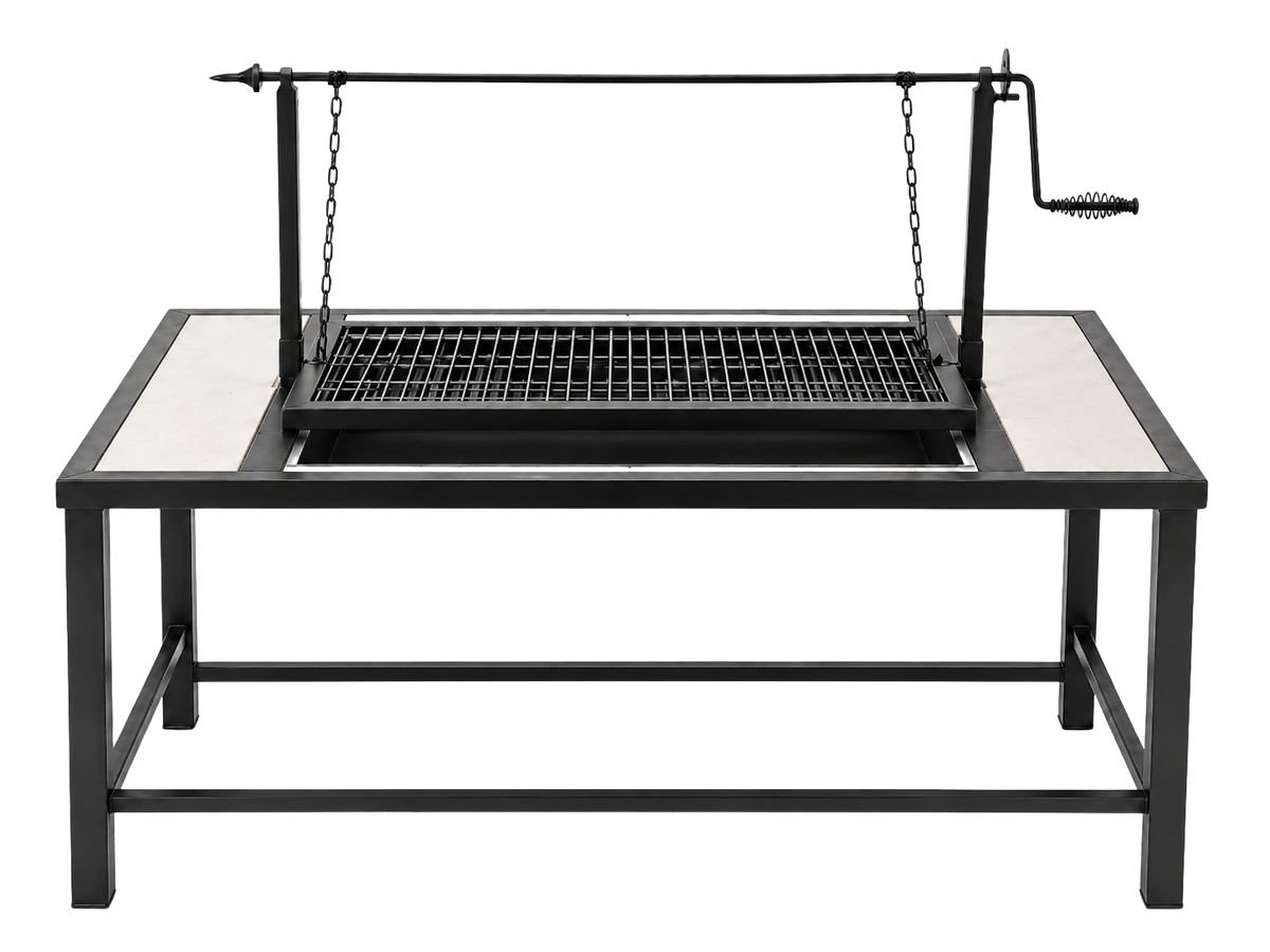 Mesa Parrilla Pro con Elevación a Manivela — PARRILLATE