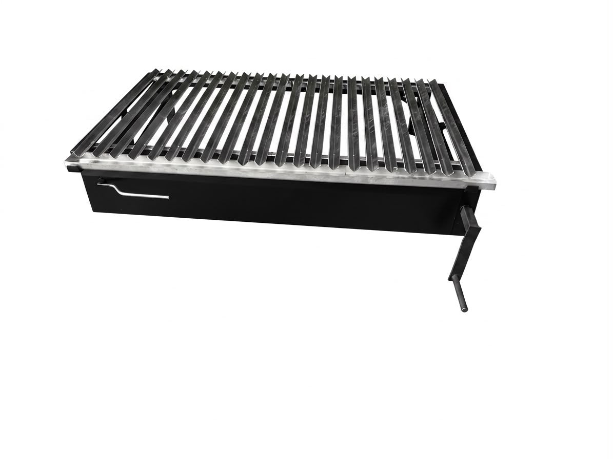 Detalle de la parrilla con tapa de fierro — PARRILLATE