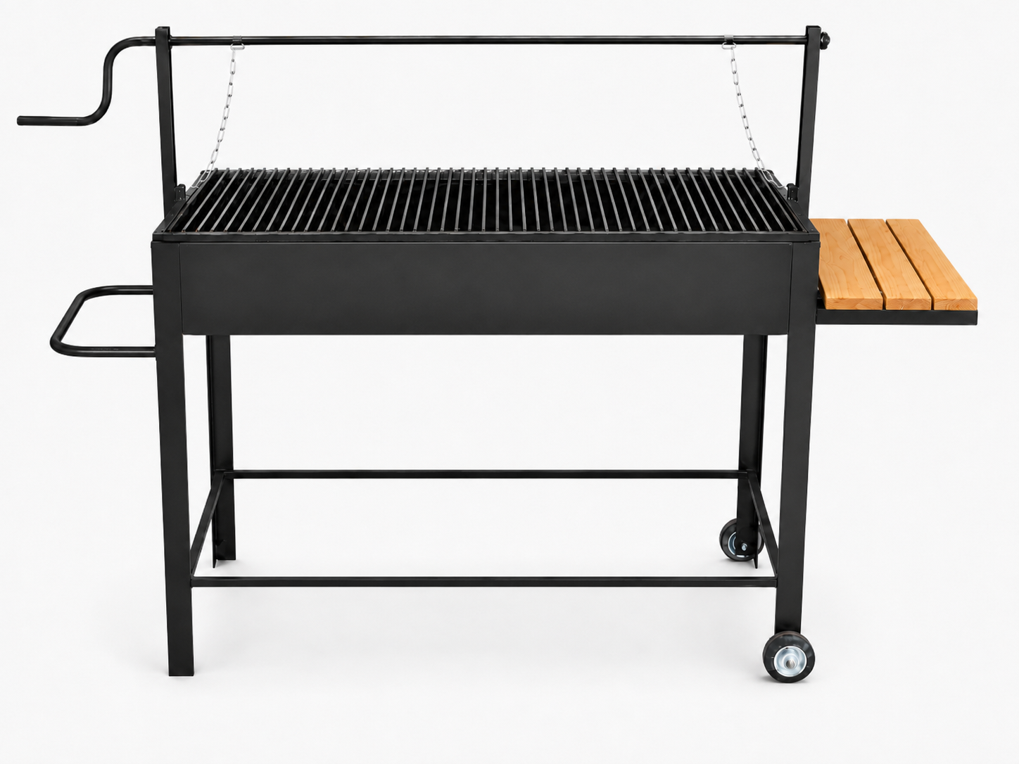 Parrilla elevable con manivela, formato grande, vista frontal — PARRILLATE