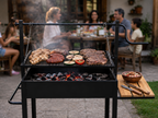 Detalle de la parrilla elevable con manivela — PARRILLATE